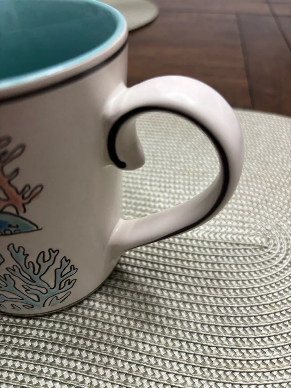 Turtle and fish under the sea collection ceramic mug